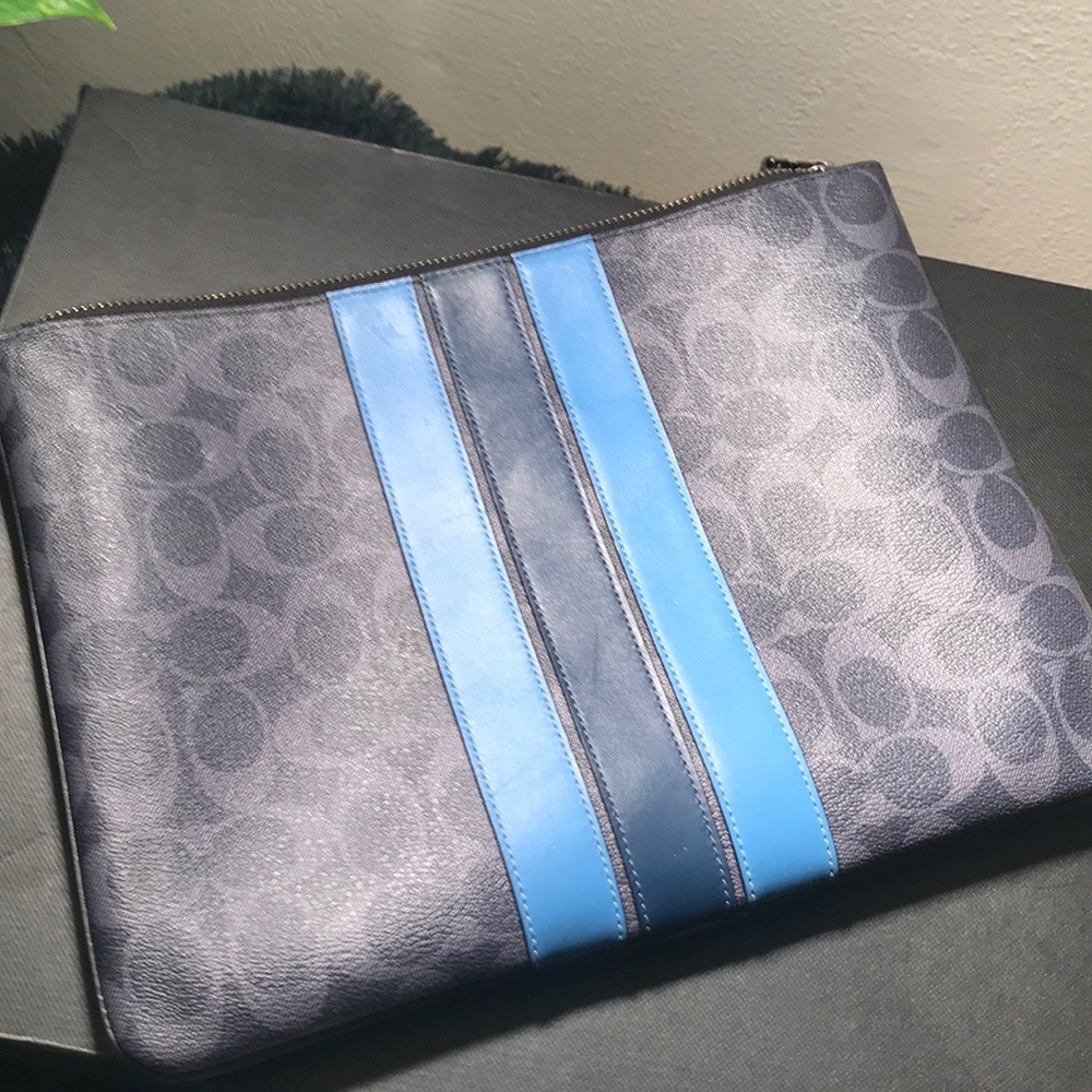 Men Coach Denim multi pouch